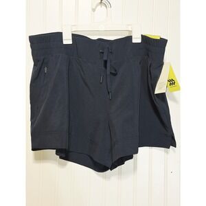 Women's XL All in Motion Navy Blue Mid-Rise Woven Running Shorts Drawstring NWT